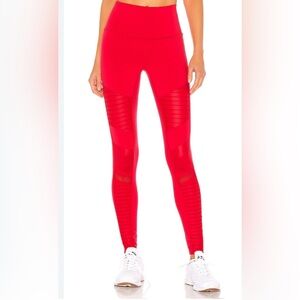 Alo high waist moto pants red size M (out of stock everywhere )
